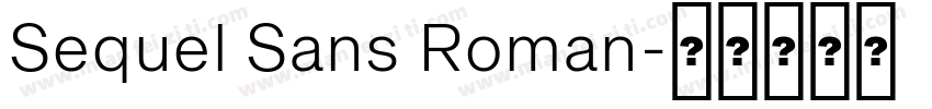 Sequel Sans Roman字体转换